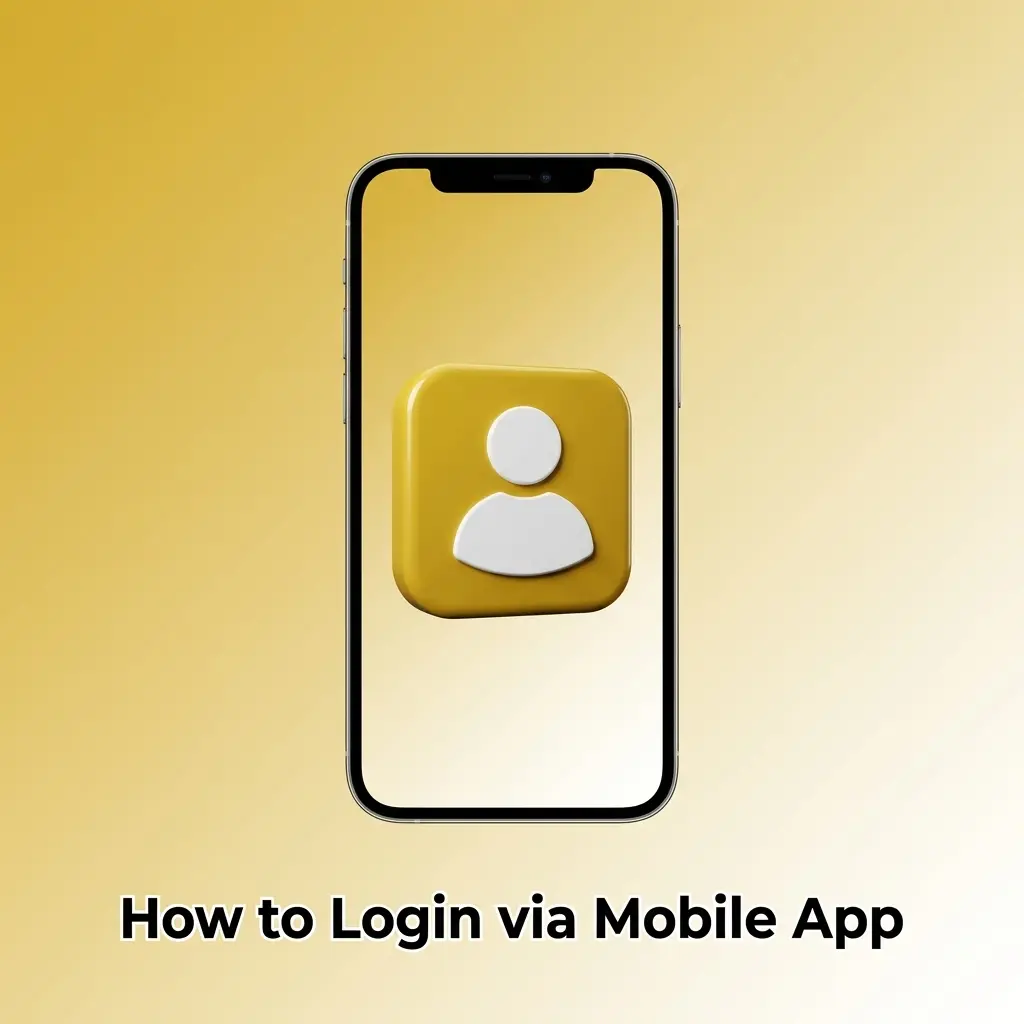 Steps to login to Mega Casino World mobile app using registered phone number and password on iPhone