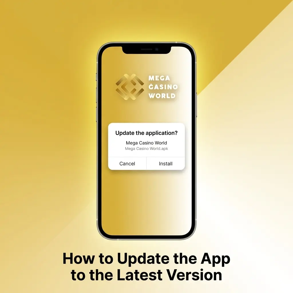 Mega Casino World app auto-updates via browser framework on iPhone, delivering new features without manual reinstall.