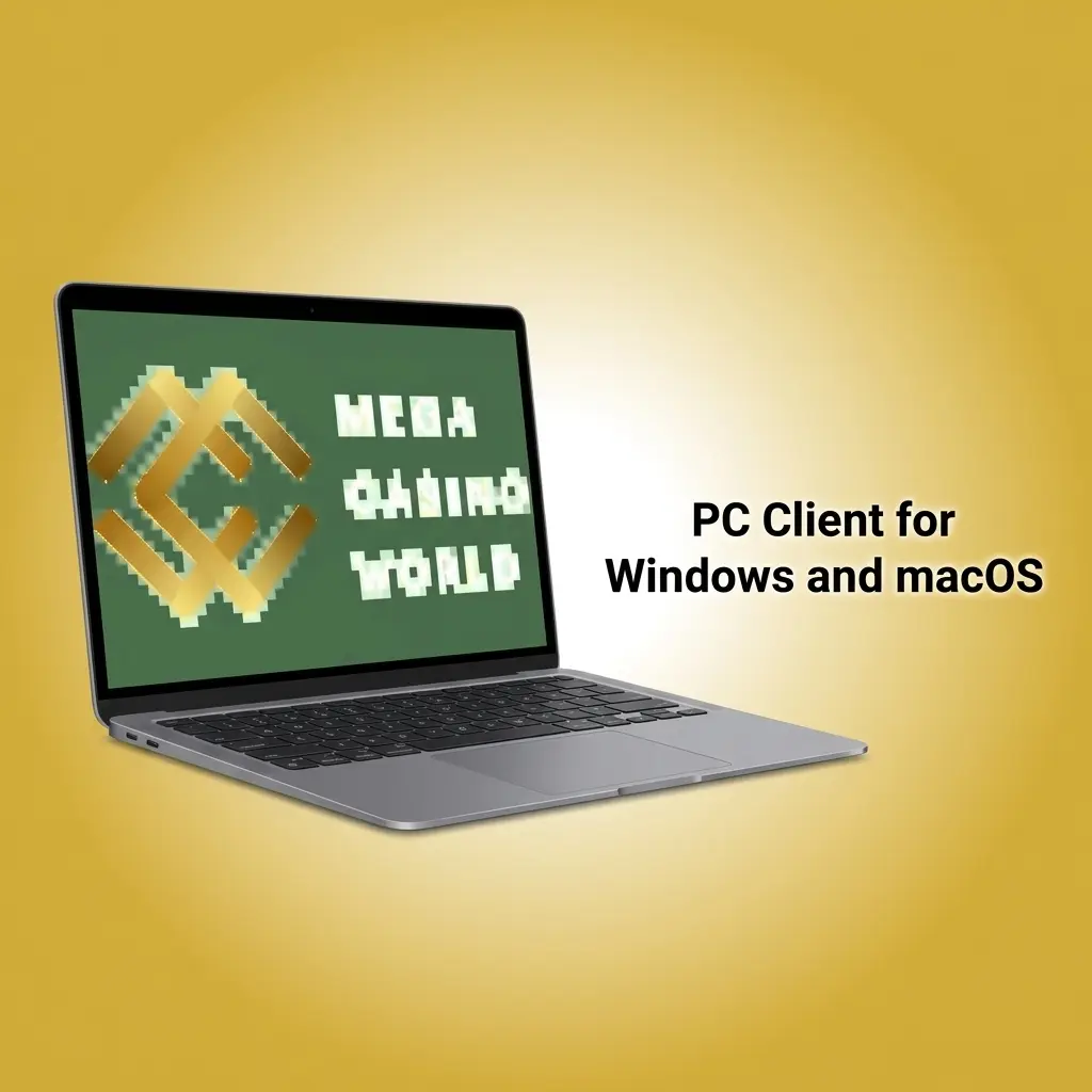 Mega Casino World website interface for PC browser play with live streaming and cashout tools on Windows and macOS