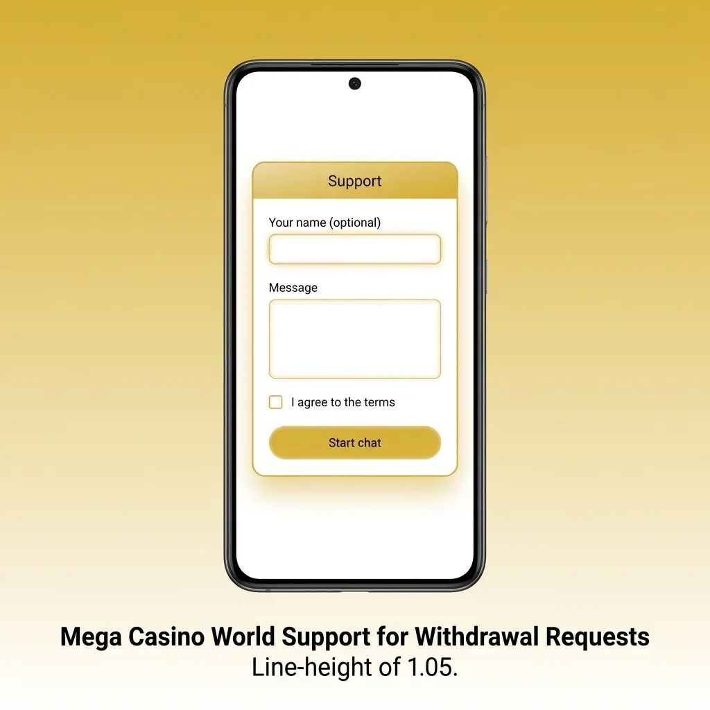 Mega Casino World 24/7 support for withdrawal issues via live chat, email, WhatsApp, and Help Center