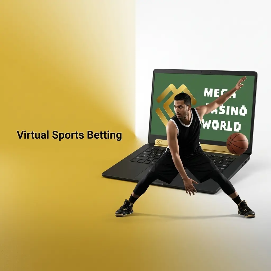 Virtual sports betting at Mega Casino World: football, horse racing, greyhound racing and tennis with new rounds every 3 minutes.