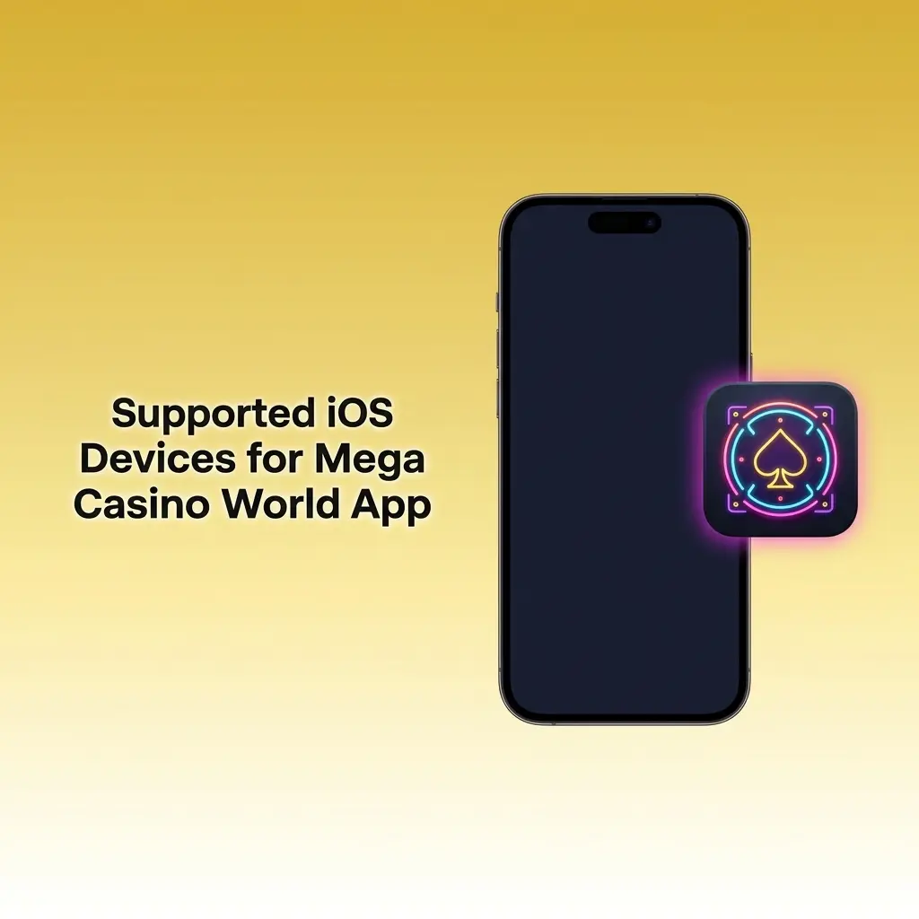 Supported iPhone models for Mega Casino World PWA app running on iOS 13 or higher