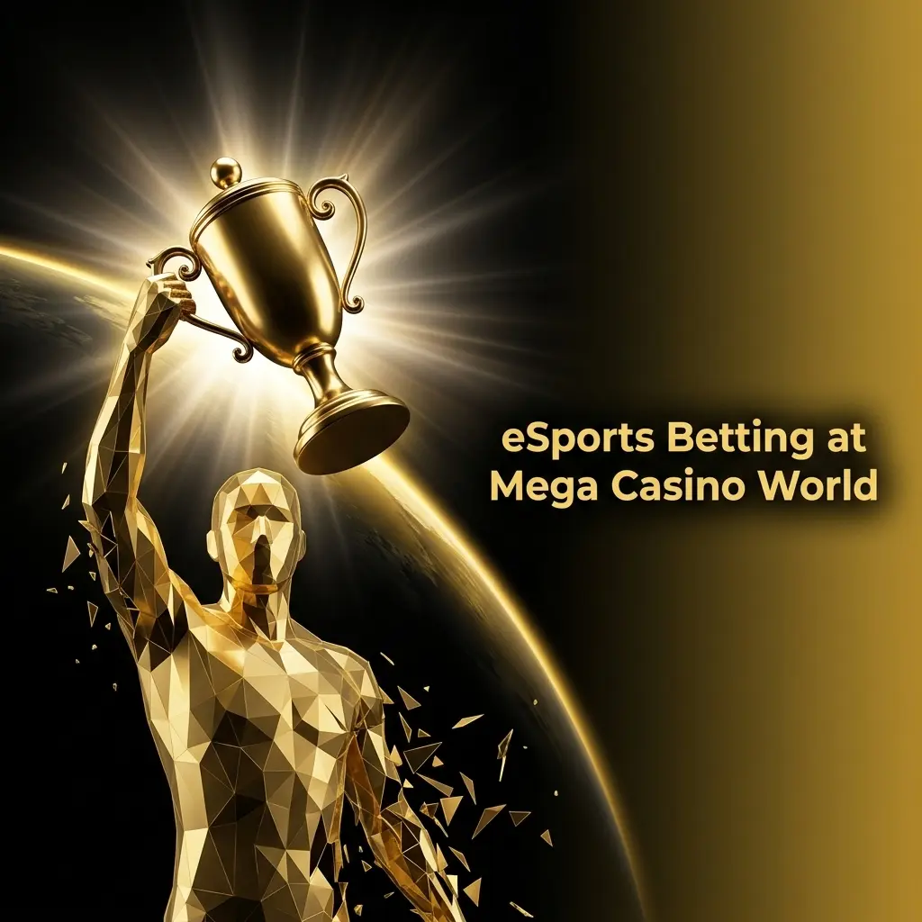 Esports betting at Mega Casino World with markets for match winners, map handicaps, and live betting on major tournaments