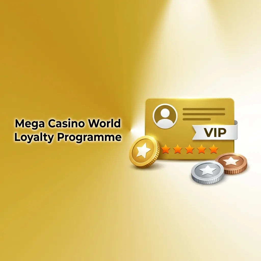 Mega Casino World VIP loyalty programme tier levels from Bronze to Diamond with points and rewards breakdown
