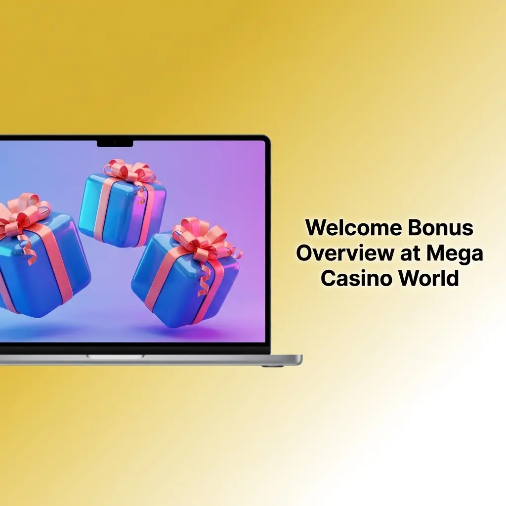 Mega Casino World welcome bonus table showing 150% first deposit bonus up to 10,000 BDT with 25x wagering requirement